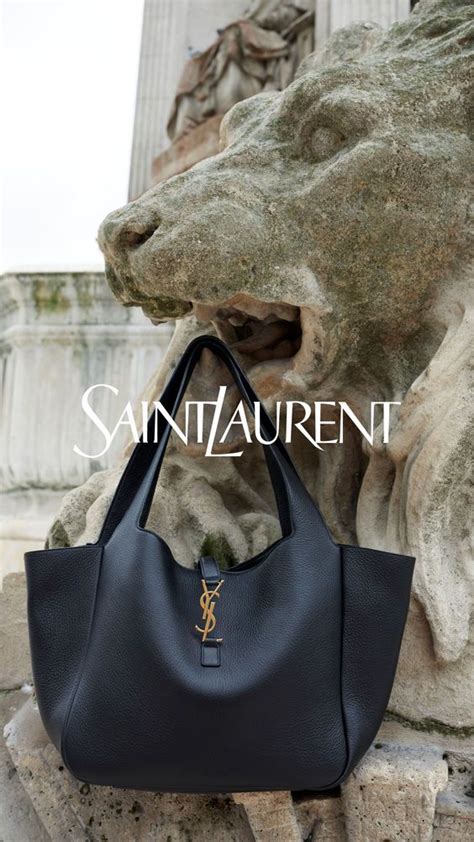 ysl bea tote in grained leather